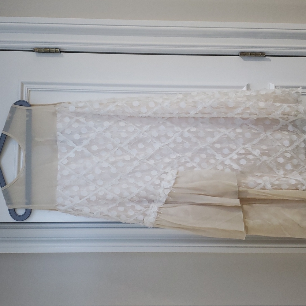 BRAND NEW ivory tulle and chiffon occasion dress
